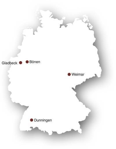 Döllken Unternehmens-Übersichtskarte